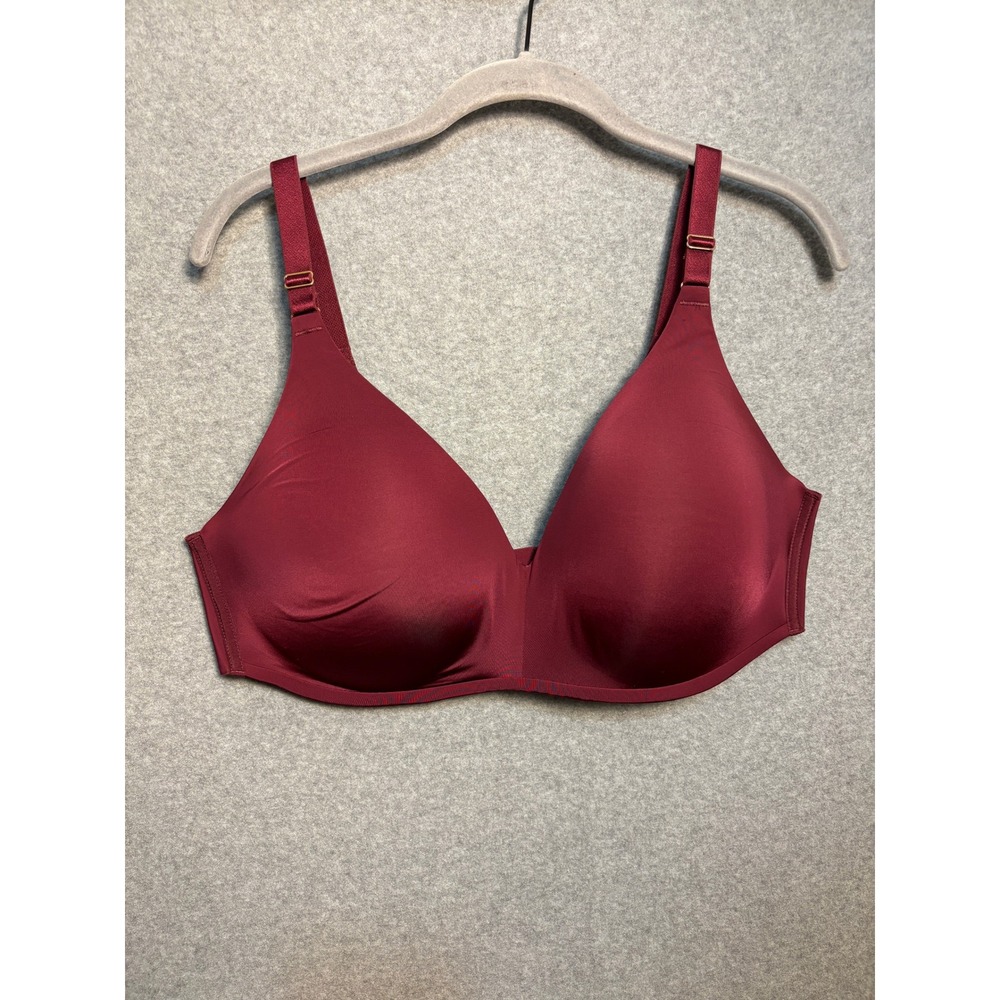 Soma Vanishing Back Bra 40D Burgundy Wireless T Shirt Comfort Smooth Full Cup